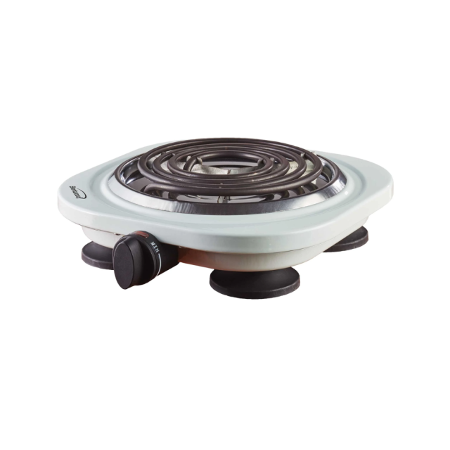 Brentwood Electric 1000W Single Burner-Black/White