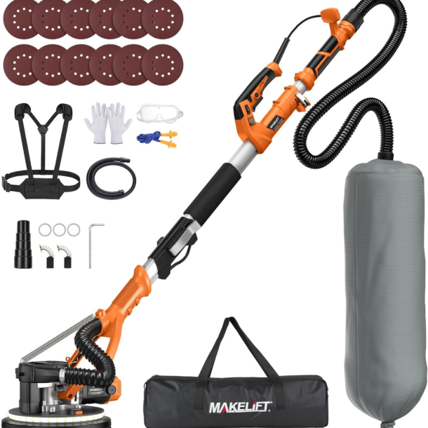 MAKELIFT Drywall Sander with Vacuum Dust Collector